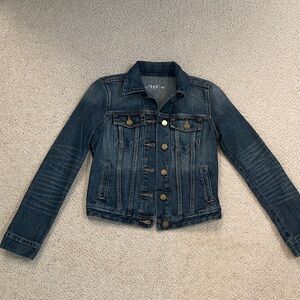 GAP Dark Blue Distressed Jean Jacket